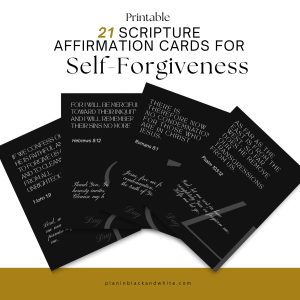 21 Self-forgiveness scripture affirmation cards