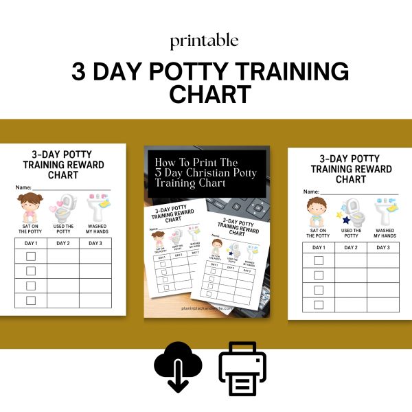 Faith-Based Potty Training Toolkit | 3-Day Plan, Charts & Cards (Printable) - Image 4