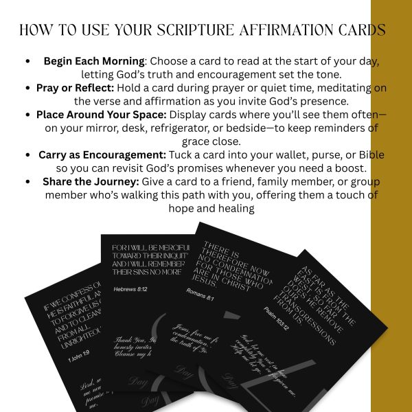21 Self-Forgiveness Affirmation Scripture Cards--Printable - Image 5