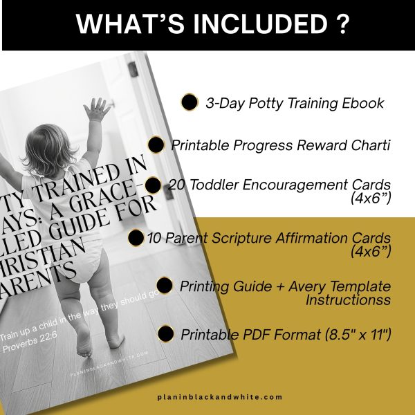 Faith-Based Potty Training Toolkit | 3-Day Plan, Charts & Cards (Printable) - Image 8