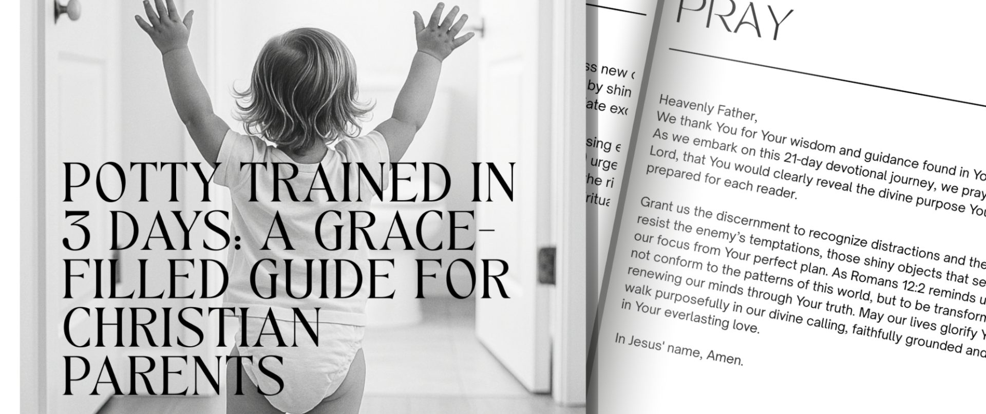 Printable Christian potty training ebook for toddlers, includes a 3-day step-by-step plan, readiness checklist, and Scripture-based encouragement for parents
